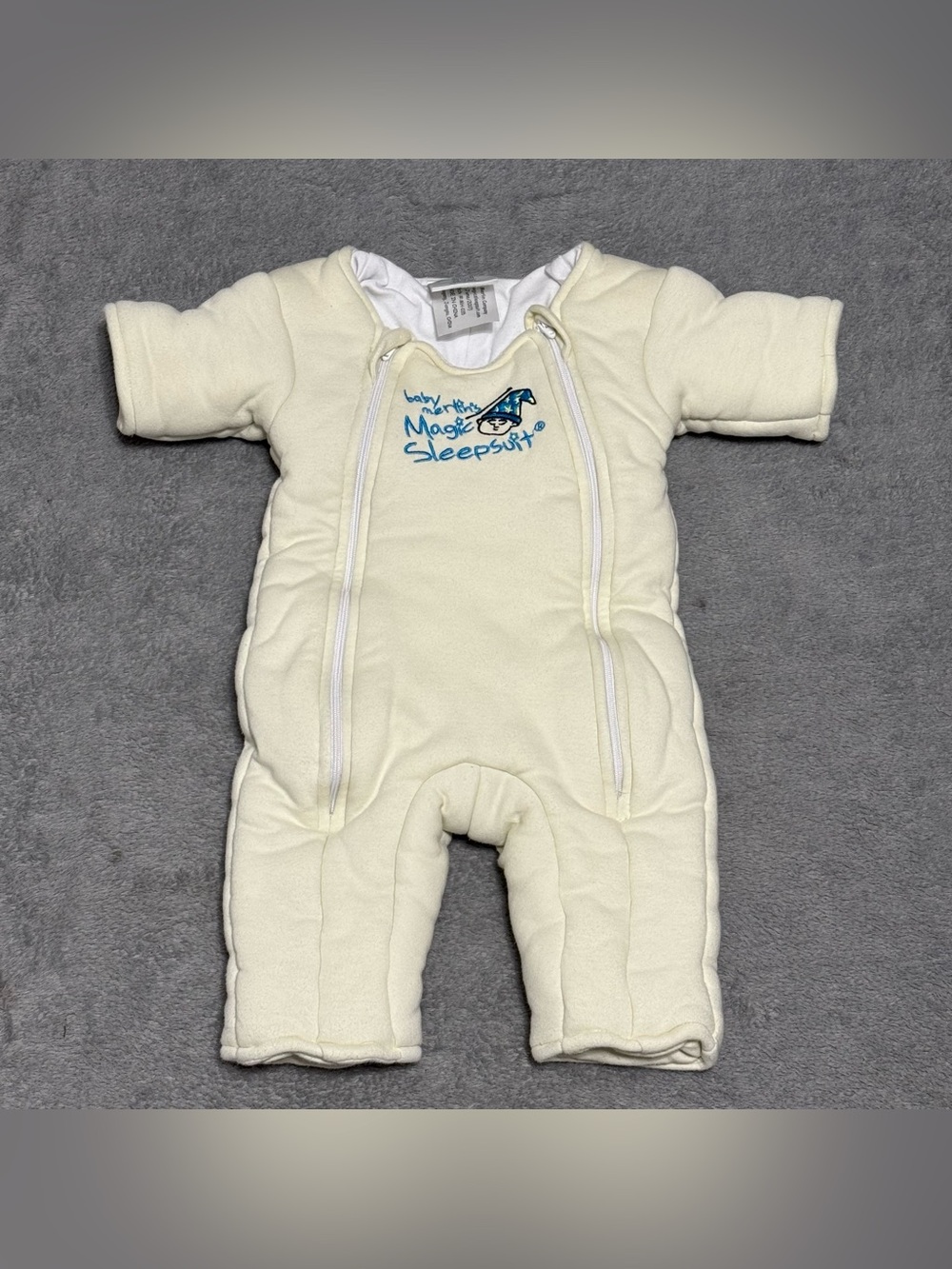 Baby Merlin Magic Sleepsuit Small 3-6M Cream Cotton Sleep Sack Suit Infants